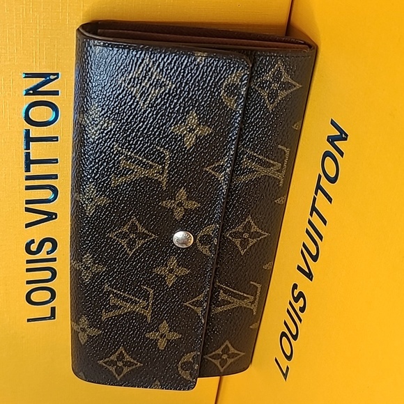 LOUIS VUITTON VINTGE 1990 MONOGRAM PORTEFEUILLE SARAH LONG WALLET STYLE M61734 - Picture 6 of 17